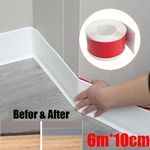6m Skirting Board Self Adhesive Soft Flexible Skirting Trim PVC Floor Strips UK