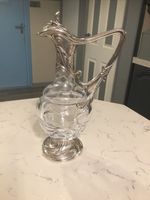 A BEAUTIFUL QUALITY SILVER-PLATED  ART NOUVEAU STYLE CLARET JUG , BY TOPAZIO.