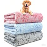 Ultra Soft Paw Print Dog Blanket Washable Pet Throw Small Medium Large UK