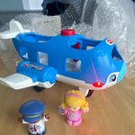 Fisher-Price Little People Blue Aeroplane with Pilot & Girl 2 Figures