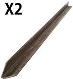 2 x Angle Steel Stakes Ground Anchor H/Duty static caravan 5mm x 50mm x 736mm