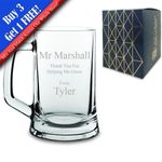 Personalised Engraved Tankard Glass Teacher Gift