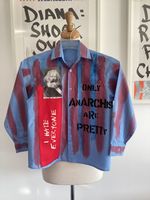 PUNK child’s   Anarchy shirt  sex pistols grunge / OOAK / Hand screen printed 