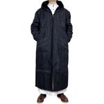 Saudi Men's Warm Winter Hooded Dishdasha Jubba Thoub Thobe Suede Robe Islamic