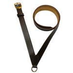 Brown kids mini drum sling leather cross belt adjustable marching band gear