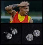 Men's A+ Quality Oversized 10mm 18ct White Gold Plate Cubic Zirconia Earrings