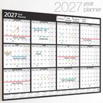 Wall Planner 2027 2028 Calendar Year Chart ✔12 Months Landscape Calender MON-SUN