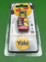 TRAVEL COMBINATION PADLOCK  YALE RED