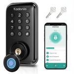 Kadonio-706 Fingerprint Smart Deadbolt Lock Matte Black App Control Auto Lock