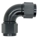 AN-10 JIC BLACK 90 Degree FULL FLOW Elbow FEMALE COUPLER Hose Fitting Adapter