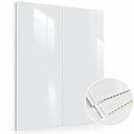 Gloss White Bathroom Ceiling Panels PVC Shower Wall Cladding Kitchen Office Home