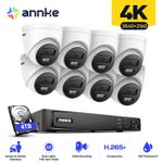 ANNKE 4K Colorvu CCTV System Audio In POE IP Camera 12MP 8CH H.265+ NVR Security