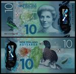 NEW ZEALAND 10 DOLLARS (P192) N. D. (2015) POLYMER UNC