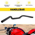 Black Steel Handlebar 7/8" 22mm For Suzuki Kawasaki Street Off Road Motorcycle