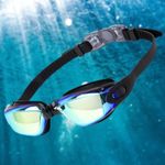 Mirrored Swimming Goggles Anti-Fog No Leak Swim Goggles for Men Women Adults