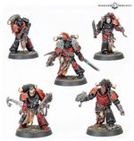 Warhammer 40k Chaos Space Marine Red Corsair Raiders X5 New on Frame
