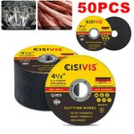 50PCS 115mm Ultra Thin 1mm Metal Cutting Blade Disc For Steel & Stainless Angle