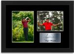 Tiger Woods Golf Player Signed Autograph Photo Display Poster A4 Framed