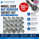 Audi Locking Wheel Nut Key Socket Removal Tool Anti Theft Bolt Key