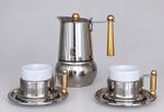 Vtg Guido Bergna Kitty Oro Espresso Set, Moka Pot 2 Cups IPA Italy, Vev Vigano