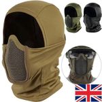 Tactical Operators Balaclava Steel Mesh Face Mask Shield Airsoft Paintballing UK