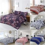 4 Pcs Complete Bedding Set Duvet Quilt Cover Set with Fitted Sheet & Pillowcase