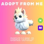 Adopt from Me Dire Wolf, Neon Dire Wolf, Mega Dire Wolf + Crystal Eggs