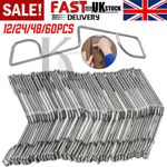 12/24/48/60X Fence Panel Clips Anti Rattle Stainless Steel Grips Panel Wedges UK