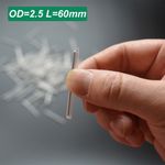 100 pcs￠2.5mm 60mm Fiber Optic Fusion Splice Protection Sleeves High Quality