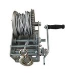 3500lbs 4.1:1 / 8:1 Hand Winch Hand Crank 2 Gear Steel Cable ATV Trailer Boat