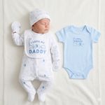 Baby Boys Layette Clothing Gift Set 5 Piece ~ Love You Daddy ~ Blue 0-3-6 Months