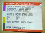 Ticket- Whyte & Mackay Challenge Cup- HIBERNIAN v LEEDS UNITED, 31 July 2004.