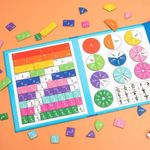 Magnetic Fraction Learning Board for Kids Math Fraction Puzzle Educational Set
