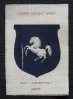KENT County Cricket Badge 1921 BDV SILK