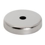 Ferrite Pot Magnet - 50mm dia x 10mm thick x 8.5mm hole - 15.8kg Pull