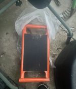 2x Red Warehouse heavy duty Hand Truck Drum Roller Dolly with 6 Rollers unused