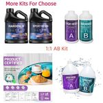 Crystal Clear Epoxy Resin - Bulk 300ml 1L 2L 4L 8L 16L Kit - 1A:1B Glue DIY Art