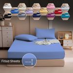 Fitted Sheet 11''/28cm Deep, 200TC Egyptian Cotton Single 4FT Double King Super