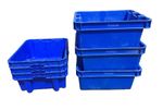 24 x Strong Plastic Stackable Nestable Storage Boxes 60 x 50 x 25cm Fish Landing