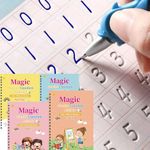4x Magic Practice Copybook Groove Handwriting Copy Book Calligraphy With Pen Set