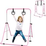 HOMCOM Kids Gymnastics Bar, Horizontal Training Kip Bar for Kids, Adjustable Hei