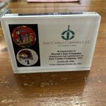 Harrah's Casino New Orleans Jazz Casino Opening Acrylic Paperweight 1999 Vintage