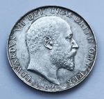STERLING SILVER COIN 1902 KING EDWARD VII HALF CROWN