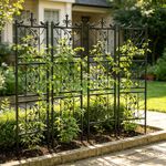 2-6Pcs Rustic Metal Garden Rose Trellis Rose Climbing Plant Support Fence Panels