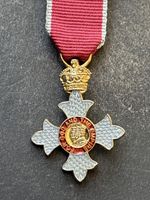 WW2 GVI Commander Of The British Empire Miniature Dress Medal With Ribbon