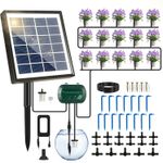 🔥 50FT Solar Automatic Drip Irrigation System Kit Plant Watering Timer Set Lawn
