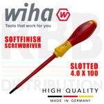 Wiha 00823 Slotted Screwdriver 4mm VDE Electrician 1000v Flat Head SoftFinish