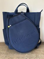 Lululemon Racket Bag backpack 19L Navy Blue Canvas Used