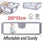 200CM Bed Safety Guards Folding Child Toddler Bed Rail Safety Protection New UK