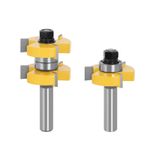 2pcs Tongue and Groove Router Bits With High Precision and Adjustability